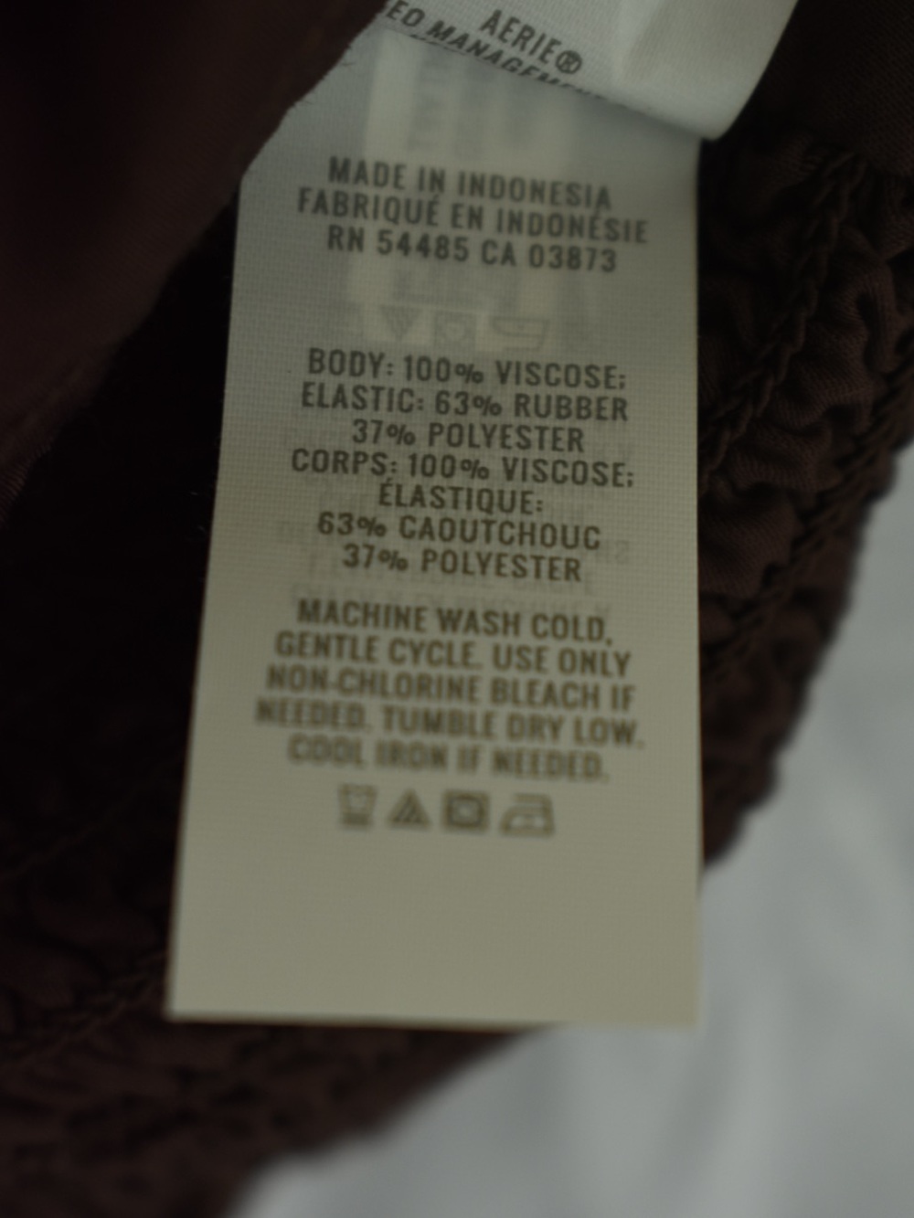 aerie Brown Satin Corset-Style Crop Top. NWOT - Picture 5 of 5